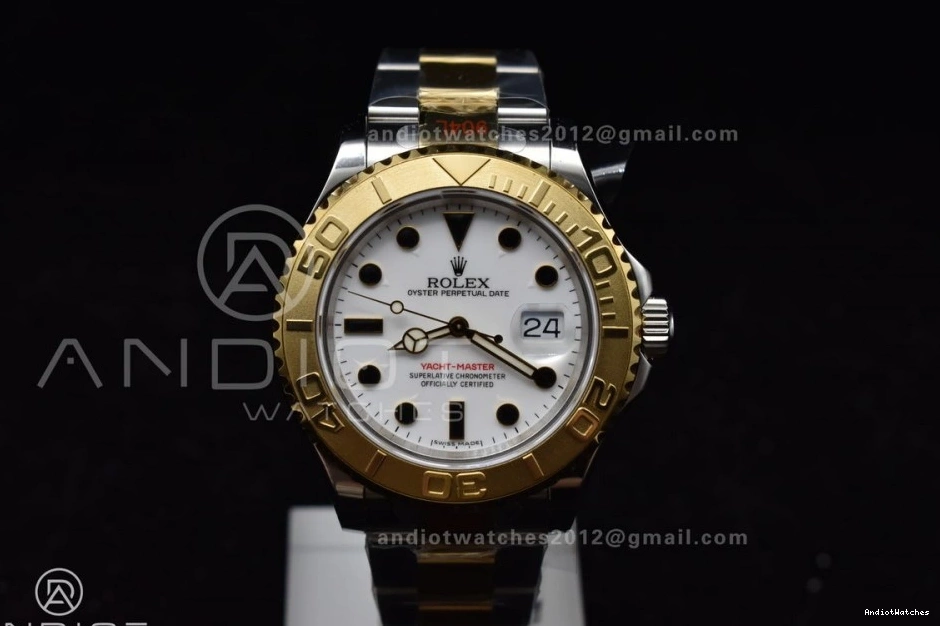 Best YG Dial 116623 White Reliable 1202 GMF Edition SS Plated YG SA Yacht-Master Bracelet on 1013